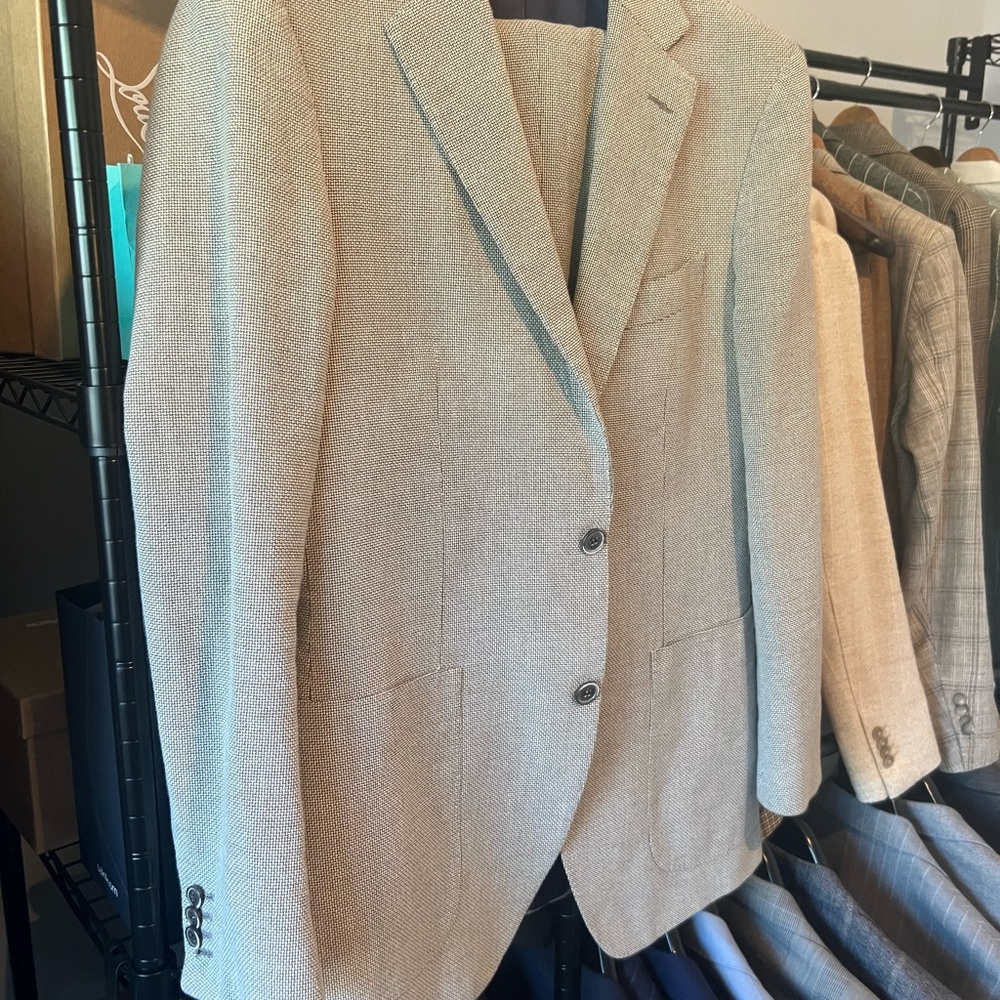 SuitSupply Havana 40 Reg pure cotton. Great weekday suit or casual wedding suit.
